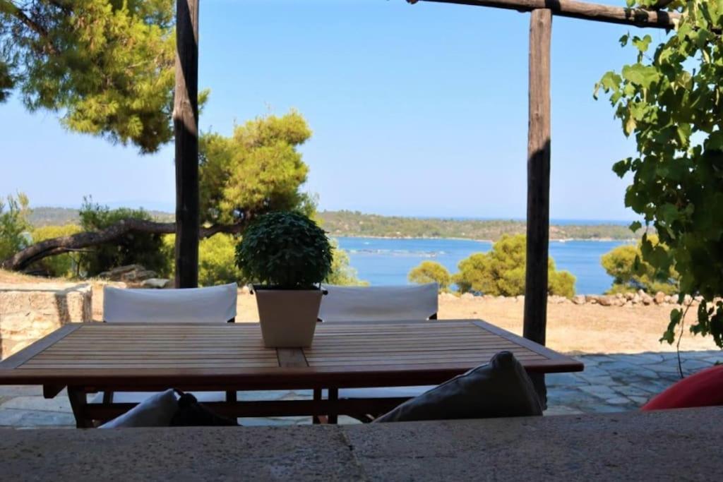 Wood & Stone Dream View House B Villa Diaporos Luaran gambar