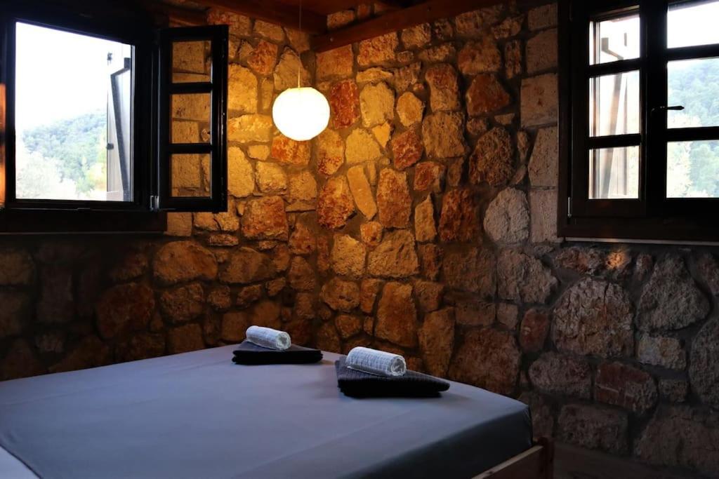 Wood & Stone Dream View House B Villa Diaporos Luaran gambar